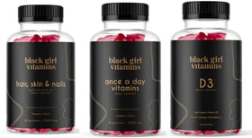 Black Girl Vitamins Bundle Beauté avec gummies pour cheveux, peau et ongles