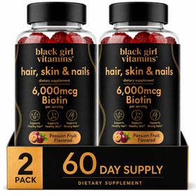 Black Girl Vitamins Gummies pour Cheveux, Peau et Ongles, vue de l'avant