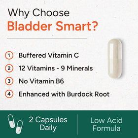 BLADDER SMART capsules multivitamines sur fond blanc