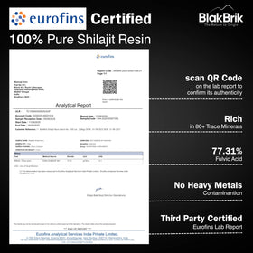 BlakBrik Shilajit avec une cuillère pour dosage