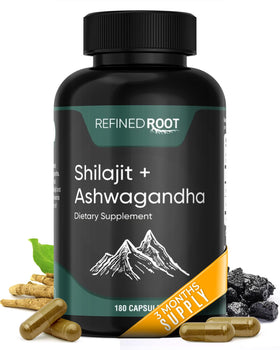 Blast Supplements Shilajit 1000mg Ashwagandha 500mg capsules front view