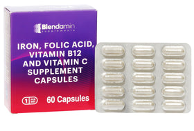 Blendamin Fer Bisglycinate 60 capsules vue de face