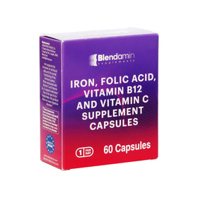 Blendamin Fer Bisglycinate emballage avec informations nutritionnelles