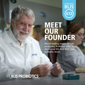 BLIS lozenges probiotiques K12 en gros plan