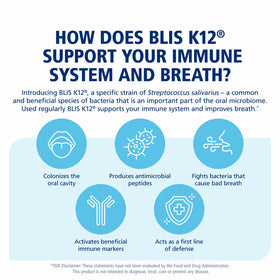 BLIS lozenges probiotiques K12 prise par un adulte