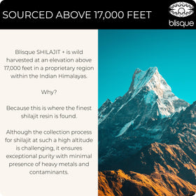 Blisque Résine de Shilajit Himalayen Pur 60g avec ingrédients visibles