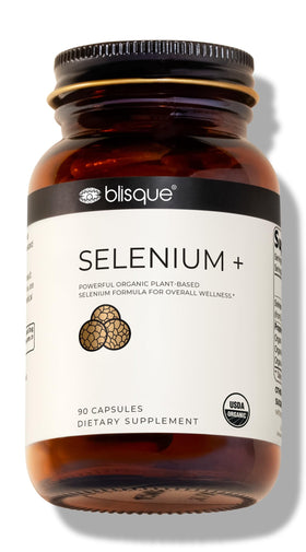 Blisque sélénium bio 90 capsules vue avant avec étiquette claire