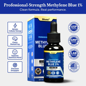 Blissta Methylene Blue 1% 30ml bottle side view