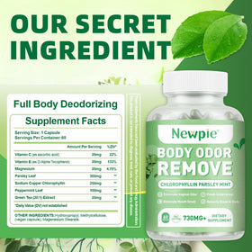 Blltzzz Complément Déodorant Corps 60 Capsules et boîte