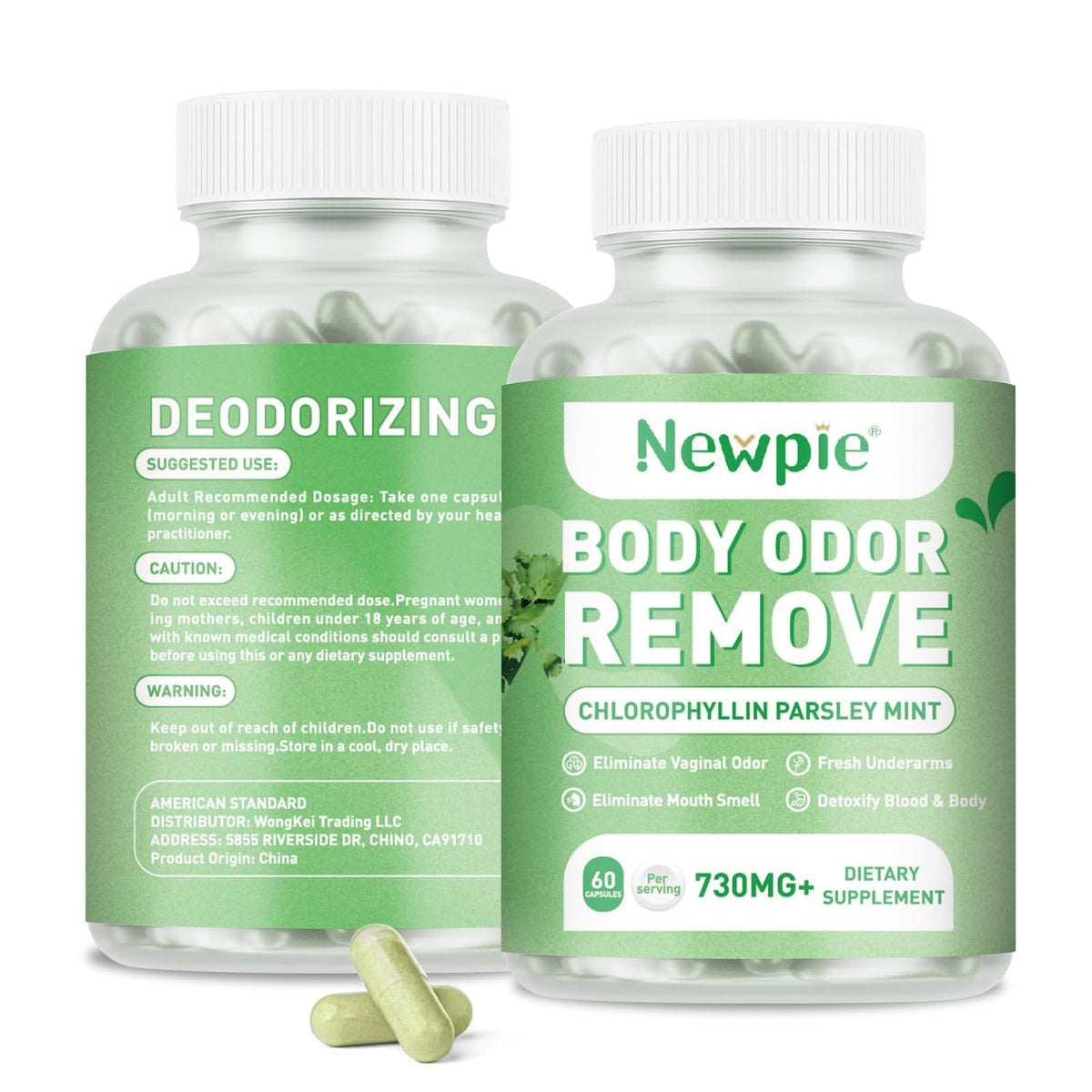 Blltzzz Complément Déodorant Corps 60 Capsules vue avant