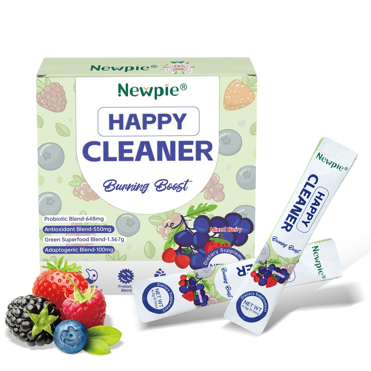 Blltzzz Poudre Probiotique Happy Cleaner boîte de 20 sachets