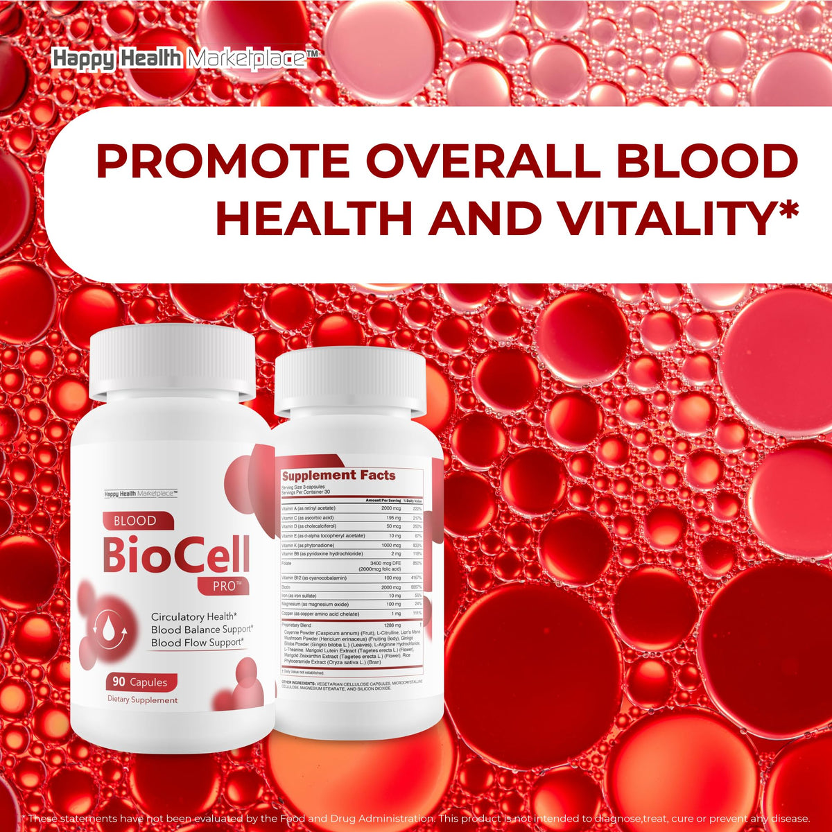 Blood BioCell Pro 60 capsules avec des ingrédients naturels