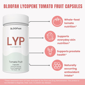 Bloofah Lycopène 500mg capsules avec étiquette claire