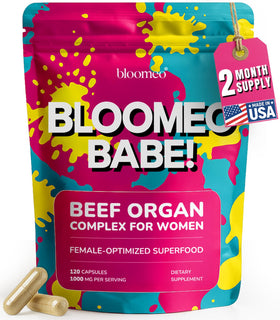 Bloomeo Complément Alimentaire Femmes 120 gélules de foie de bœuf, vue avant