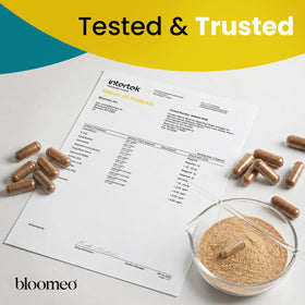 Bloomeo Complément Alimentaire Femmes, boîte de gélules de foie de bœuf ouverte