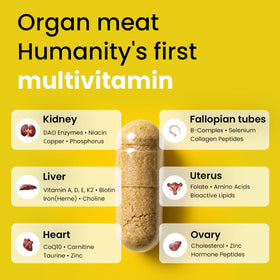 Bloomeo Complément Alimentaire Femmes, gélules de foie de bœuf avec étiquette