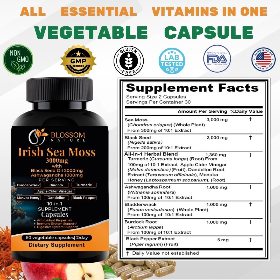 Blossom Nature Complément Alimentaire 10-en-1 capsules végétales