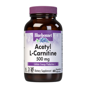 BlueBonnet Acétyl L-Carnitine 500 mg capsules végétales avant