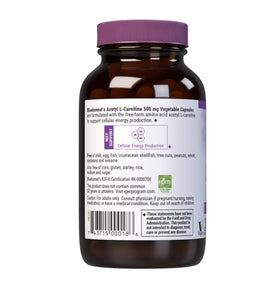 BlueBonnet Acétyl L-Carnitine 500 mg capsules végétales avec boîte
