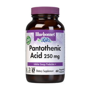 BlueBonnet Acide Pantothénique 250 mg gélules végétales vue de face