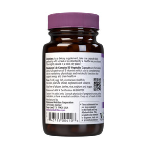 BlueBonnet B Complex 50 Capsules Végétales - présentation sur fond blanc