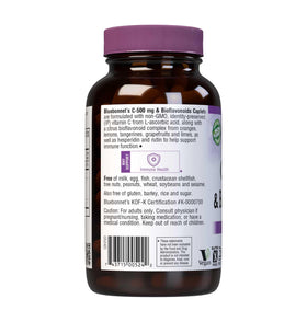 BlueBonnet C-500 mg caplets back view showing ingredients