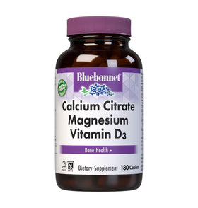BlueBonnet Calcium Citrate Magnésium Vitamine D3 180 comprimés vue de face