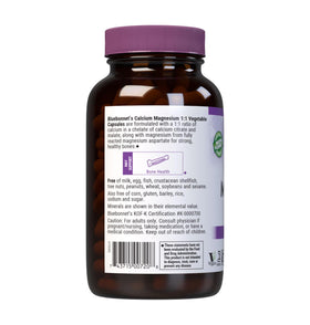 BlueBonnet Calcium Magnésium 250 mg gélules végétales avec étiquette détaillée