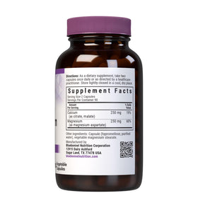 BlueBonnet Calcium Magnésium 250 mg gélules végétales côté packaging