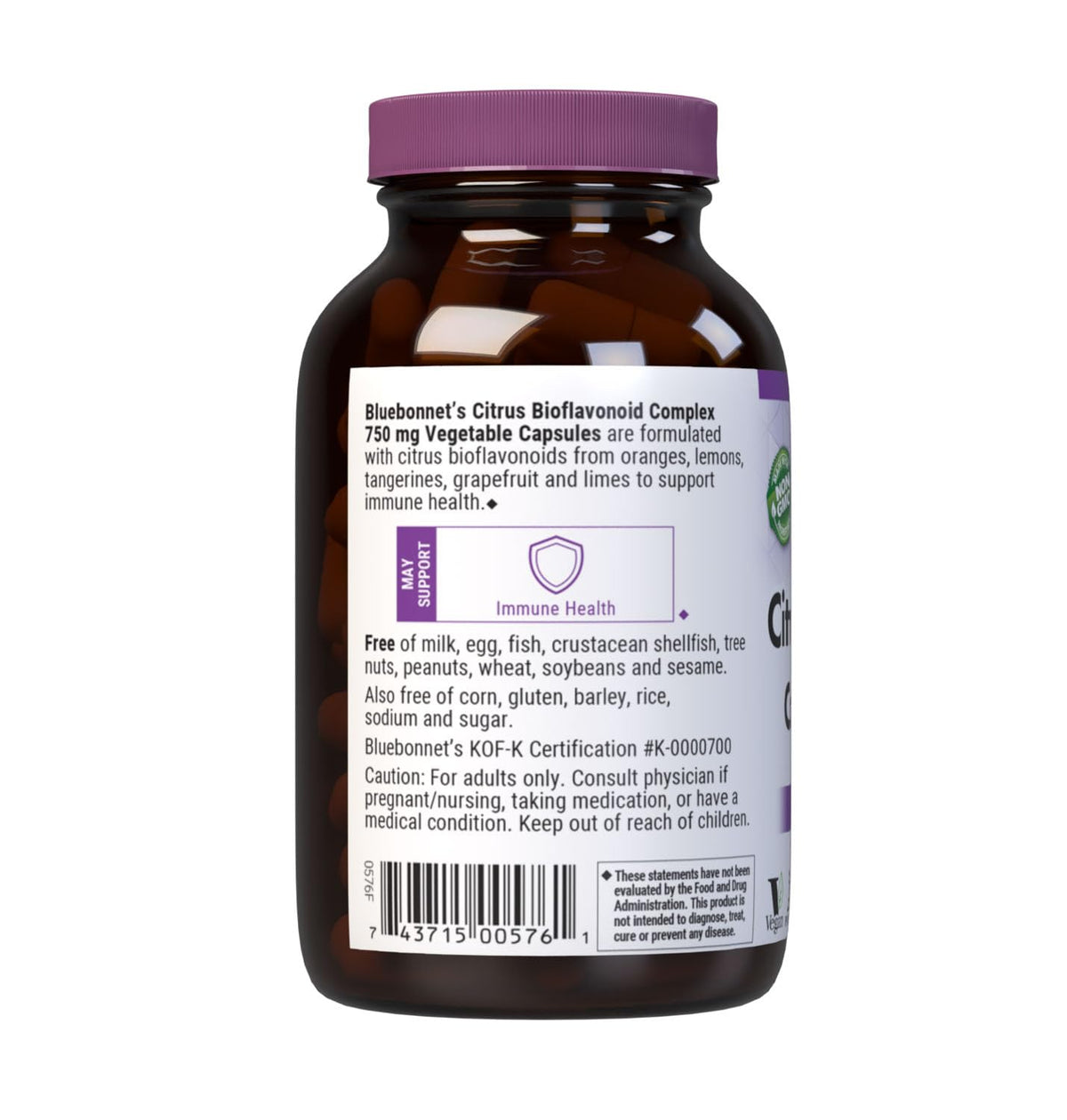 BlueBonnet Citrus Bioflavonoid Complex 90 capsules sur une table