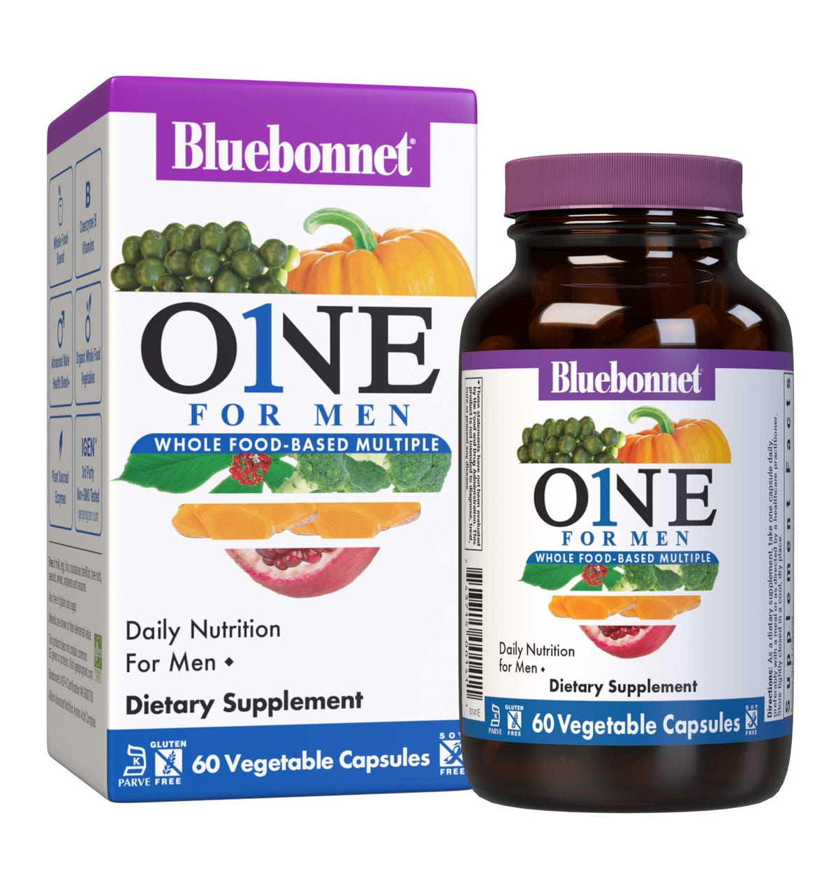 BlueBonnet Complément Alimentaire Masculin 60 Capsules Végétales vue de face