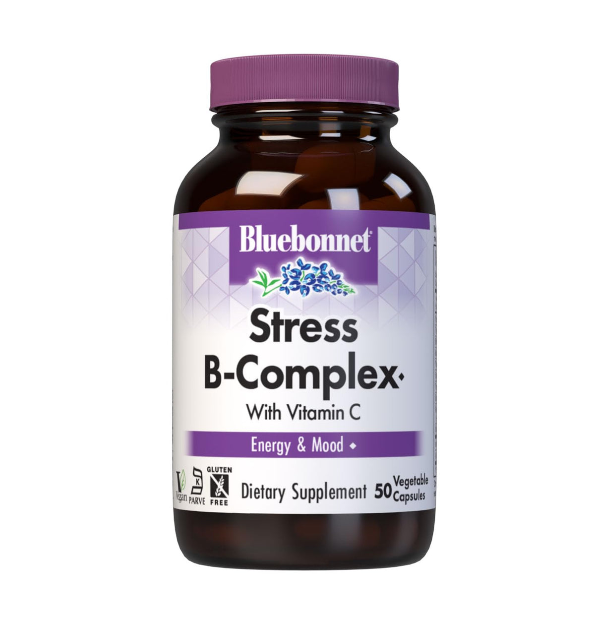 BlueBonnet Complexe de Vitamines B 50 capsules végétales, emballage avant