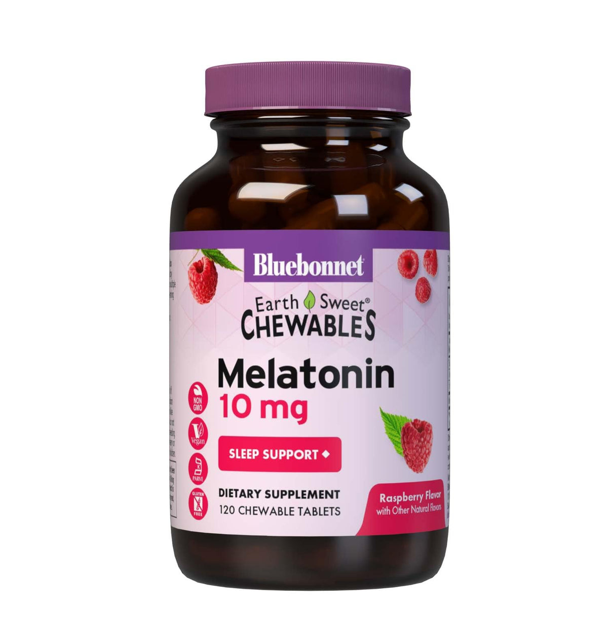 BlueBonnet EarthSweet Mélatonine 10 mg comprimés à mâcher vue de face