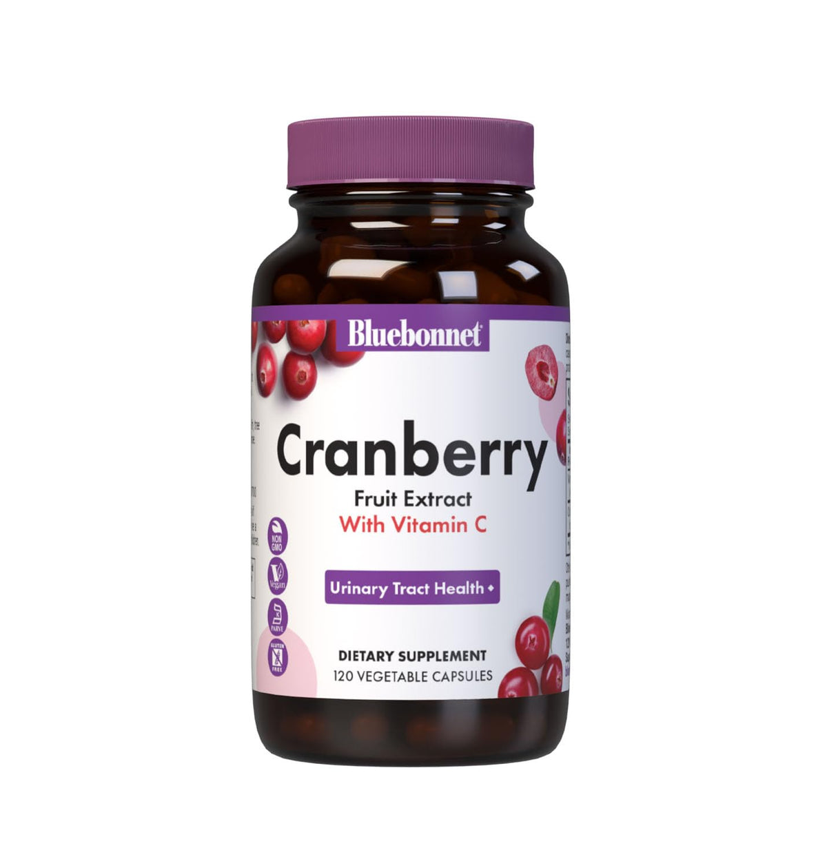 BlueBonnet Extrait de Fruit de Canneberge 500 mg gélules végétales côté avant