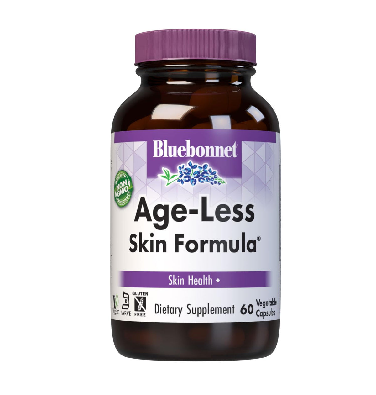 BlueBonnet Formule Peau Âge-Less 60 capsules végétales vue de face