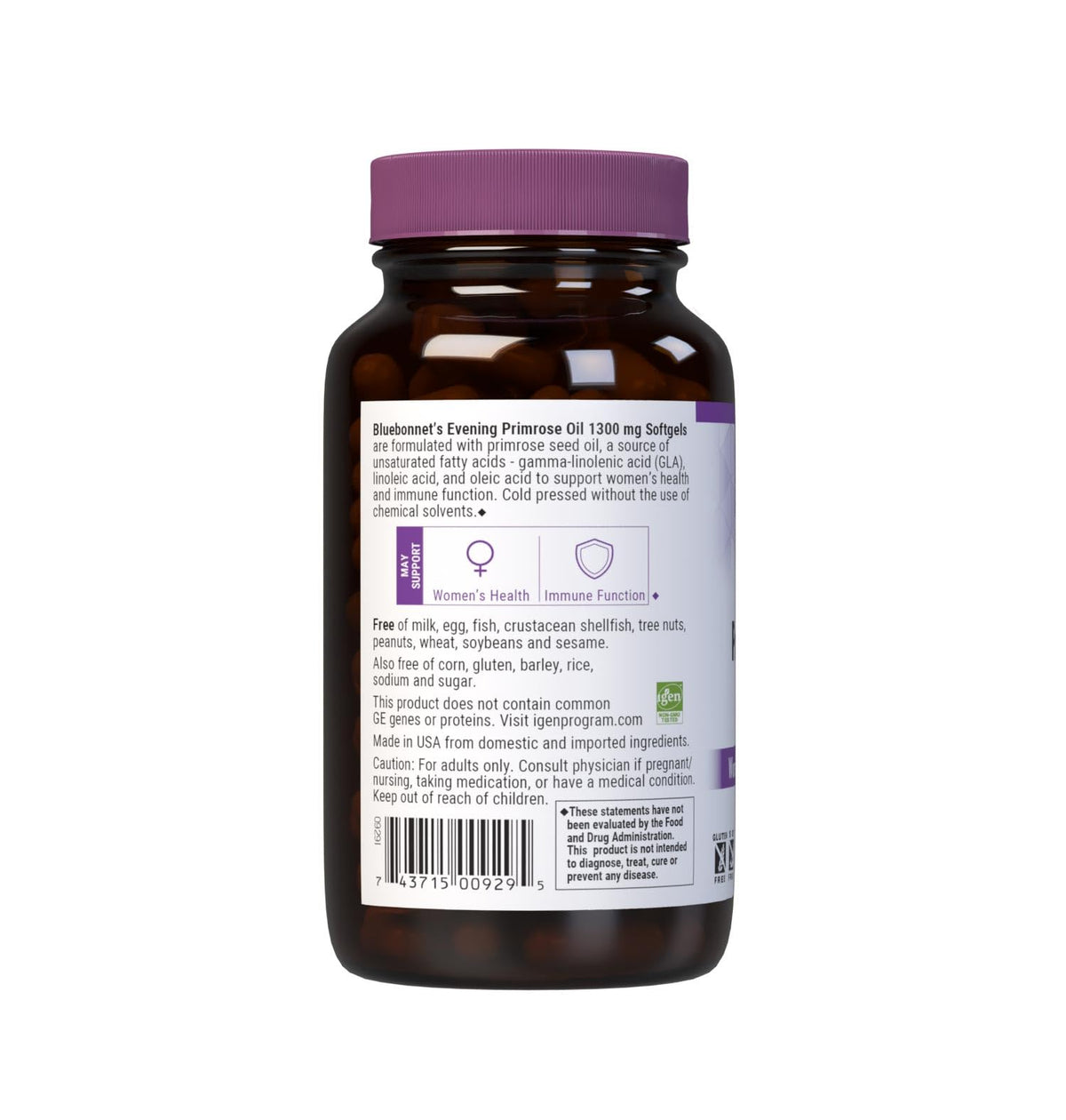 BlueBonnet huile de bourrache gélules 1300 mg gélule individuelle