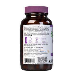 BlueBonnet Liposomal Vitamine C 1000 mg 180 Capsules Végétales sur fond blanc