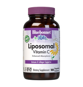 BlueBonnet Liposomal Vitamine C 1000 mg 180 Capsules Végétales vue de face