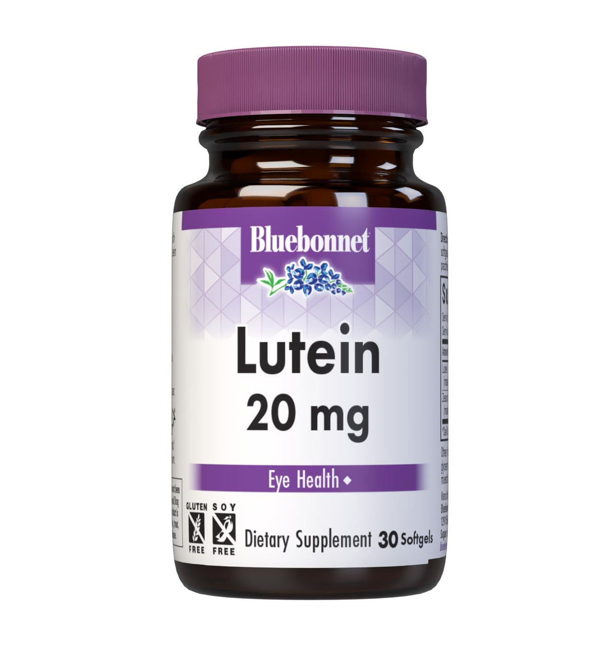 BlueBonnet Lutein 20 mg gélules souples avant