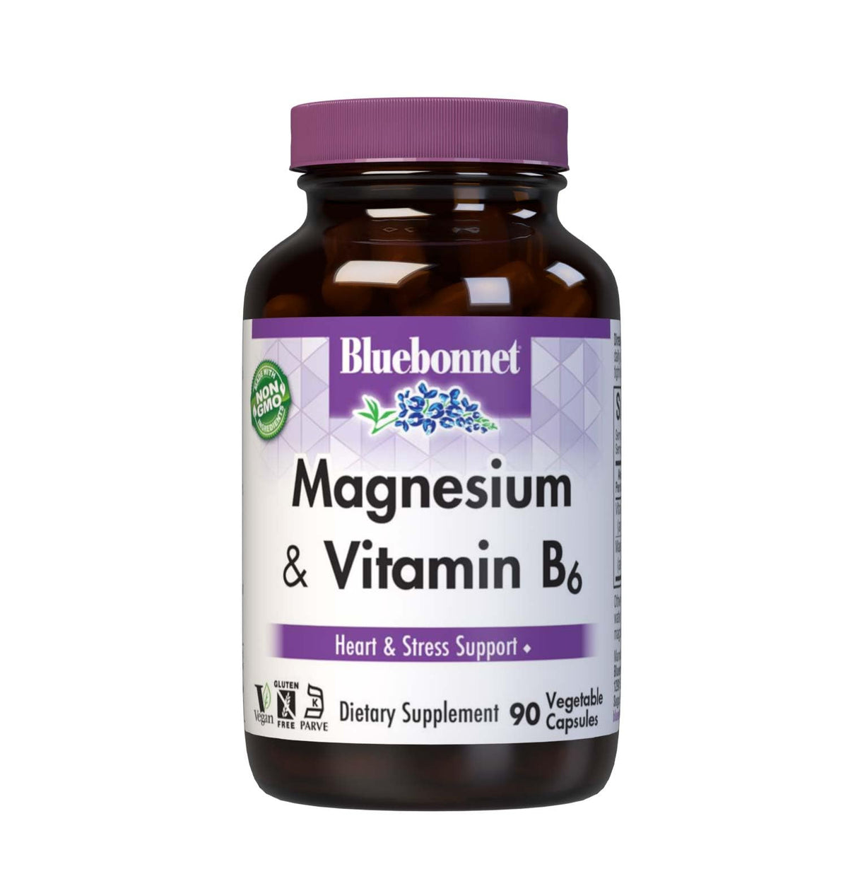 BlueBonnet Magnésium B6 400 mg 90 gélules végétales, vue de face