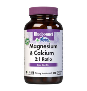 BlueBonnet Magnésium & Calcium 2:1 180 gélules végétales, vue avant