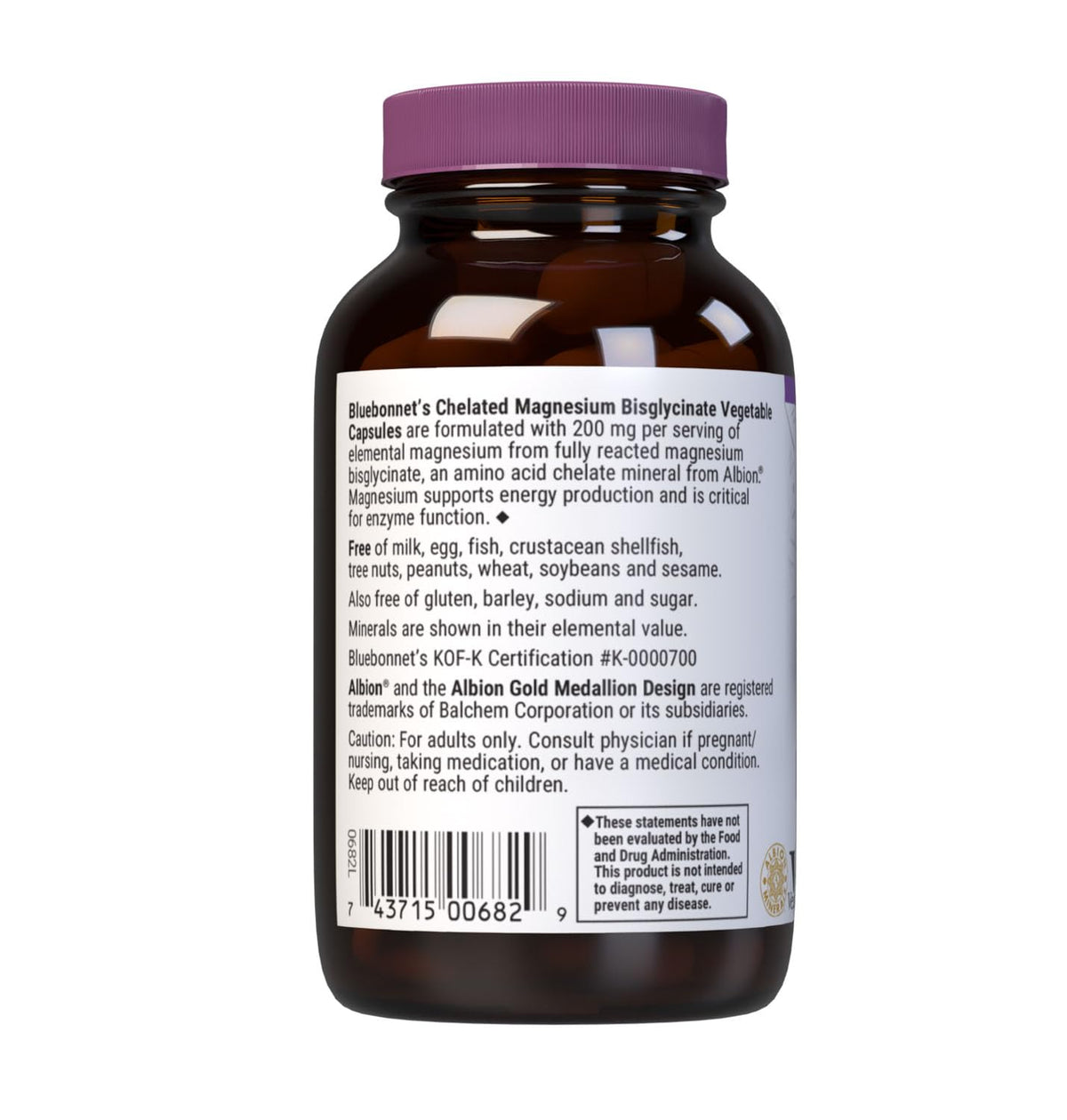 BlueBonnet Magnésium Chélaté 200 mg - Vue de la Boîte