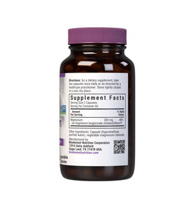 BlueBonnet Magnésium Chélaté 200 mg vue supérieure du flacon