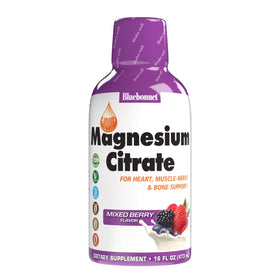 BlueBonnet Magnésium Citrate 420 mg flacon 16 fl oz saveur baie mélangée