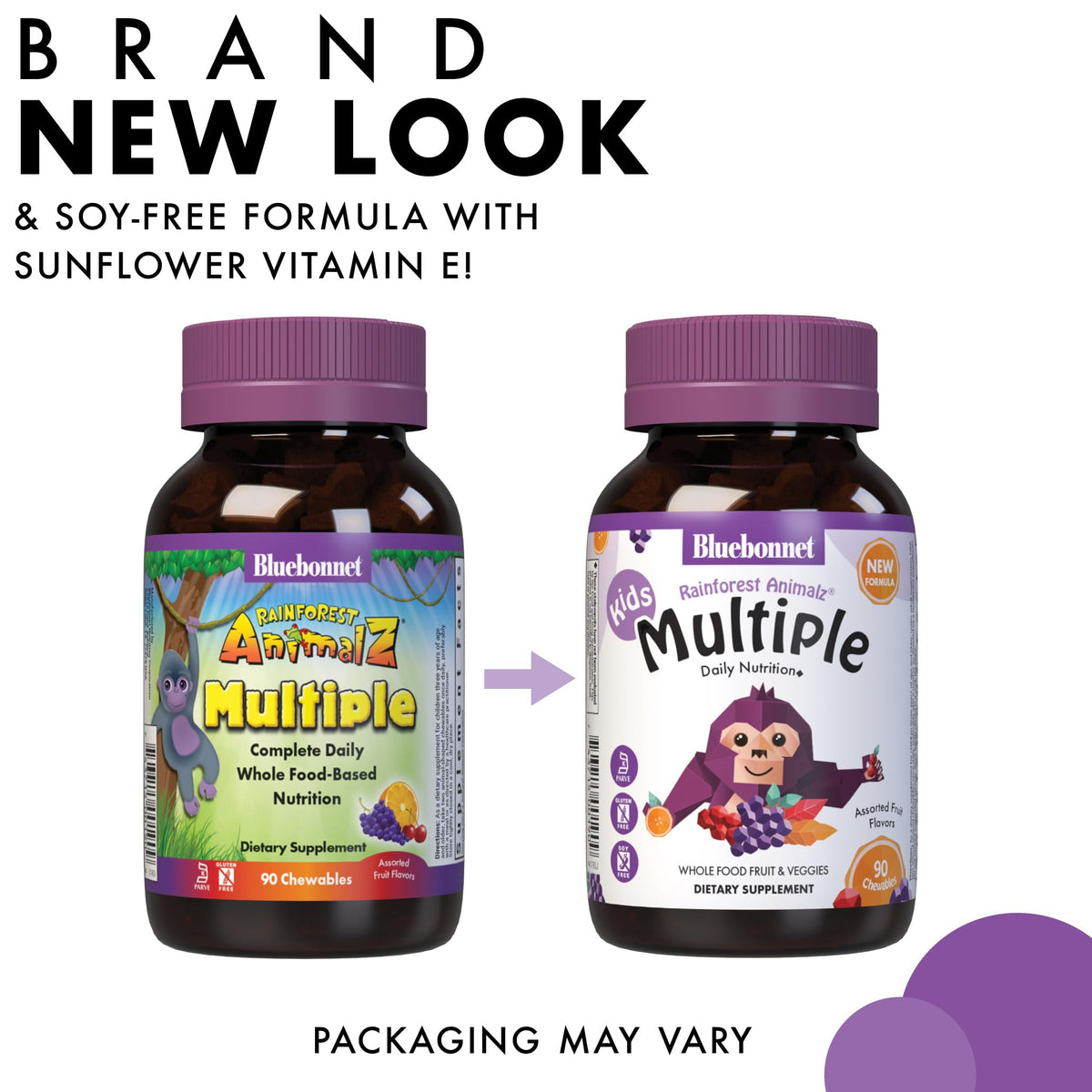 BlueBonnet Multivitamines Animaux à Croquer étiquette nutritionnelle