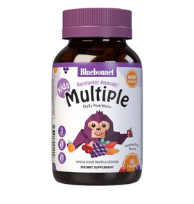 BlueBonnet Multivitamines Animaux de la Forêt avant avec 90 comprimés à mâcher