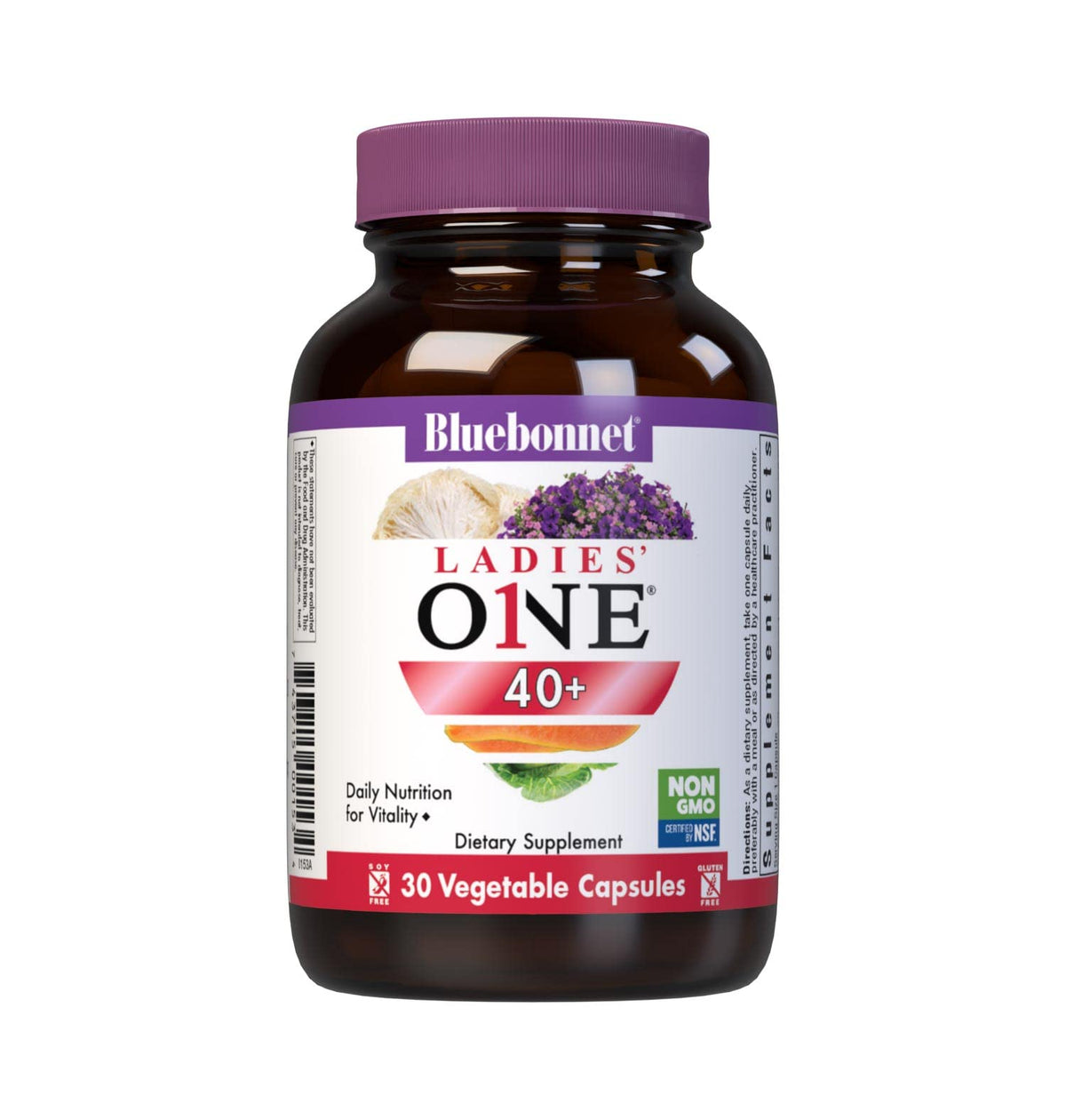 BlueBonnet Multivitamines Femmes 40+ 30 Capsules Végétales vue de face