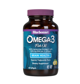BlueBonnet Omega-3 Formule Cérébrale 60 gélules avant