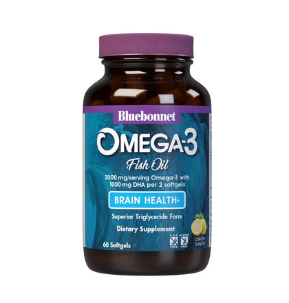 BlueBonnet Omega-3 Formule Cérébrale 60 gélules avant