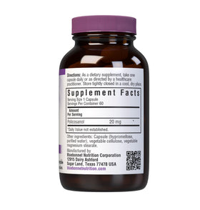 BlueBonnet Policosanol 20 mg informations sur l'emballage